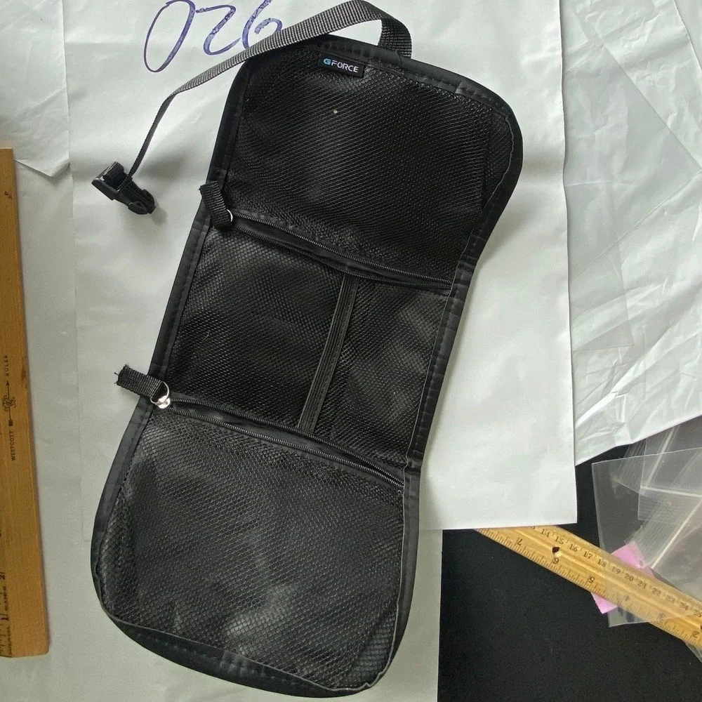 Toiletry Bag‎ Black Hanging Travel Cosmetic Organizer Pouch with Multiple